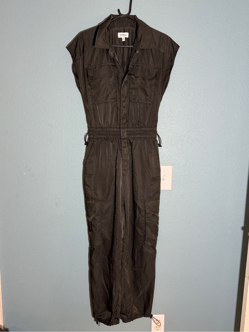 Pistola Jade Black Utility Jumpsuit - Women's Cargo Style - Picture 2 of 13